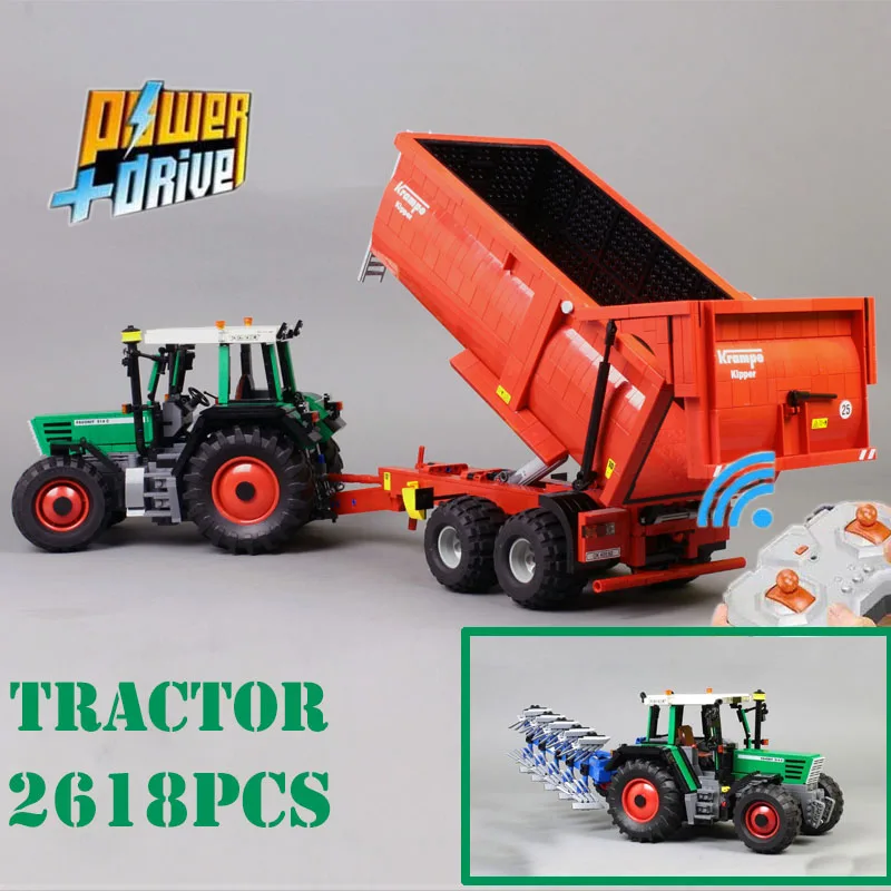 NEW 1:17 scale model of farm Pottinger TOP 762C windrower tractor building block remote assembly toy boy's birthday gift | Игрушки и