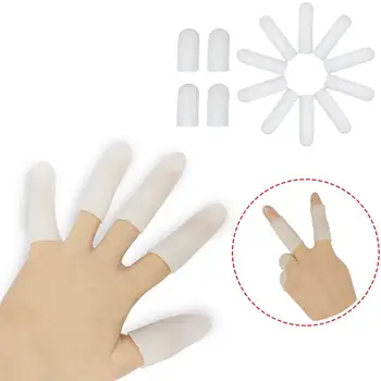 

4Pcs/5Pcs Soft Silicone Gel Finger Cots Little Toe Tube Protector Hand Cracking Eczema Sleeves Finger Gloves Manicure Tools