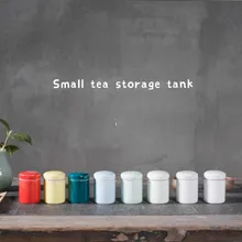 Цветная глазурь хранение чая бак Керамическая Мини упаковочная коробка для чая маленькие портативные золотые банки