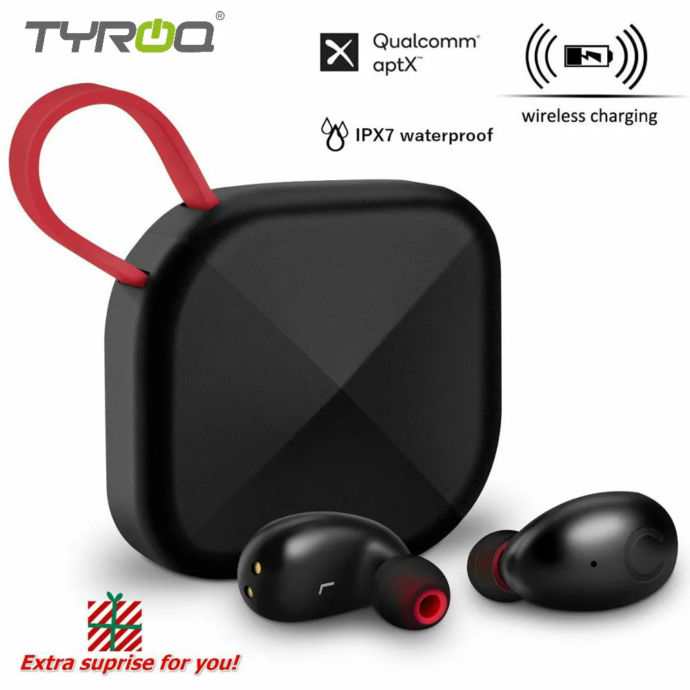 Водонепроницаемые TWS наушники TyRoq B6 IPX7 беспроводные Bluetooth 5 0 Беспроводная зарядка