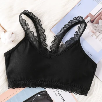 

Summer Padded Tank Tops Women Lace Bras Beauty Back Wrapped Chest Comfortable Wirefree Bras