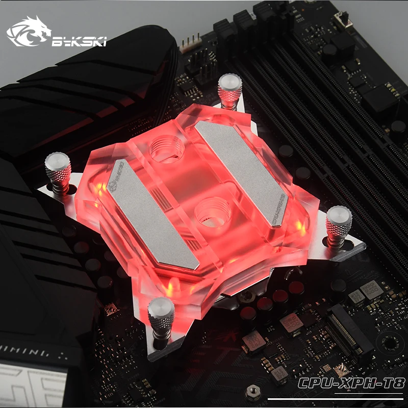BYKSKI CPU Water Block For INTEL LGA 1150 1151 1155 1156 X99 X299 Platform ASUS MSI AURA +12V RGB+5V ARGB CPU-XPH-T8