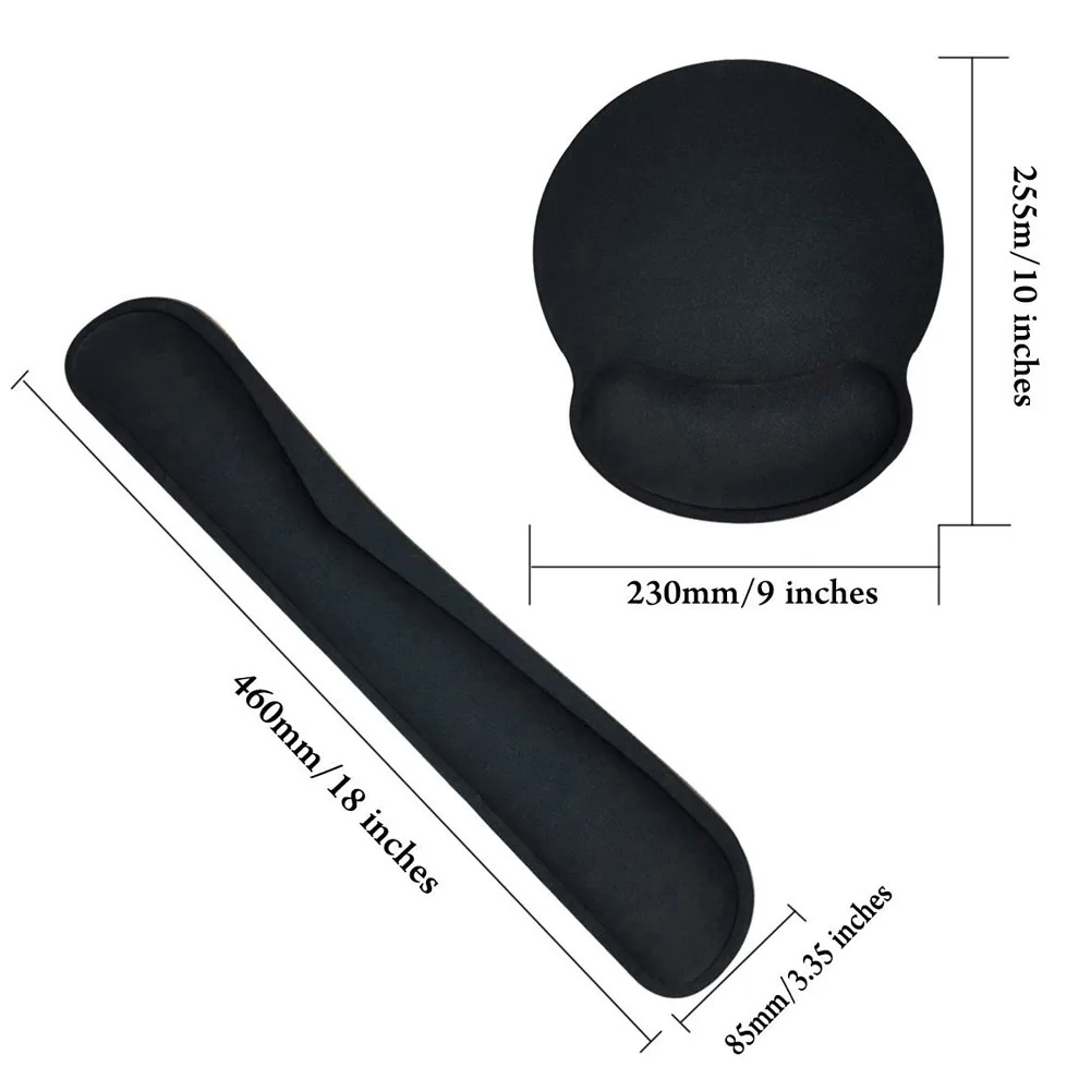

Memory Foam Set Nonslip Mouse Pad Wrist Support & Keyboard Wrist Rest for Office Computer Laptop LFX-ING