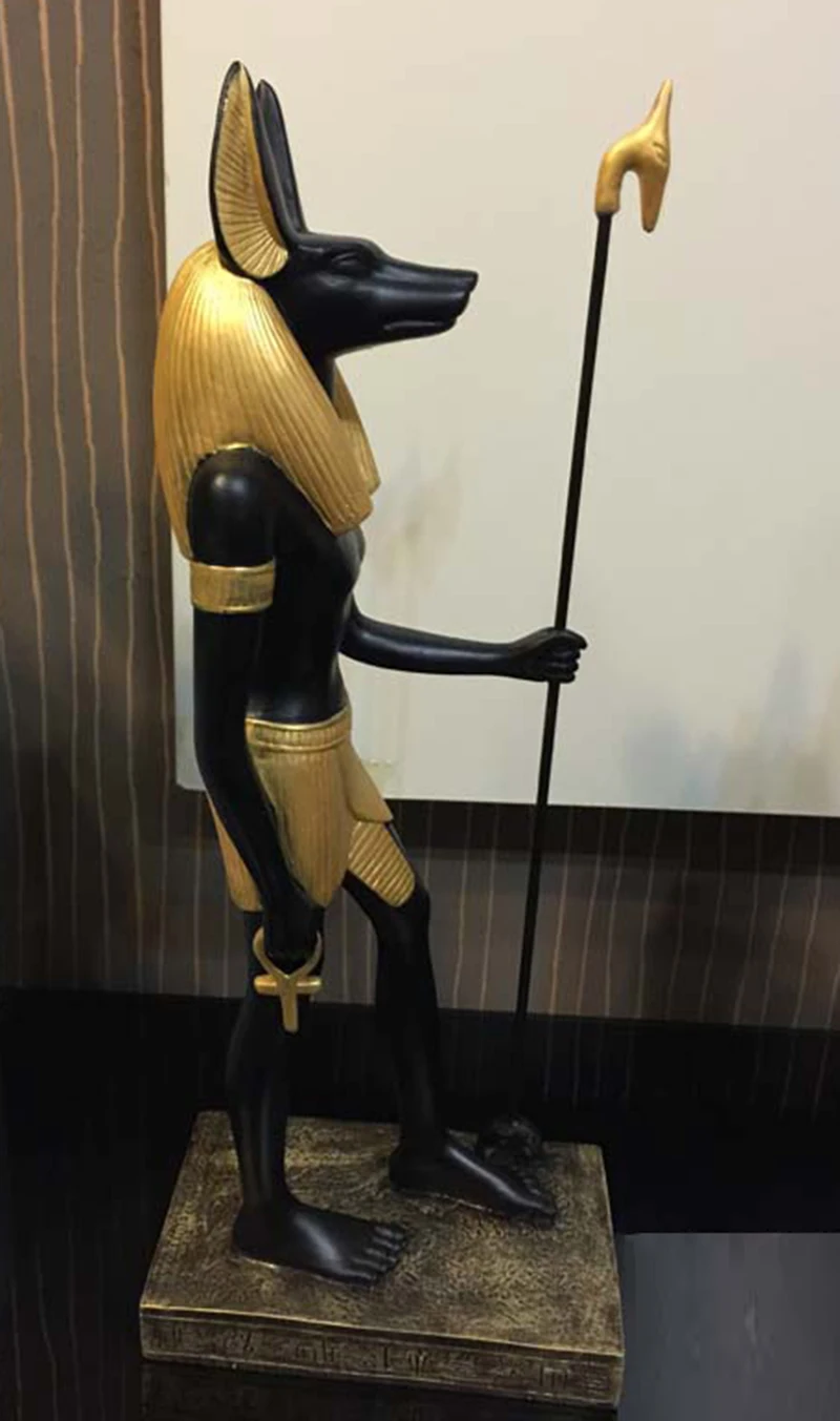 16 ''большой Египетский анубиси-Коллекционная Статуэтка Статуя Скульптура