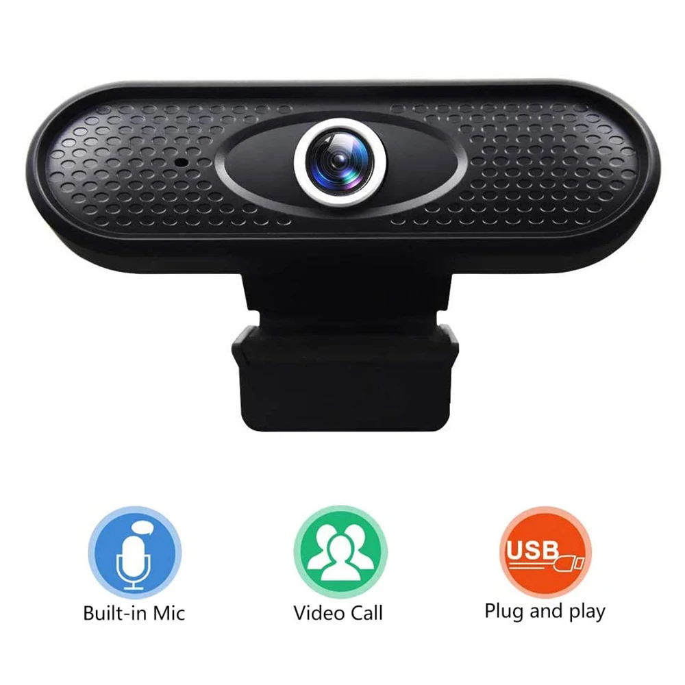 

HD 720P Webcam Desktop PC Video Calling Webcam Camera With Microphone USB for Live Broadcast Video Conference Work