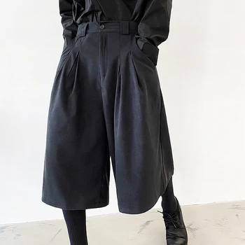 

EWQ / men's wear loose wide leg calf length pants fashionable summer new straight black Harlan pants 2020 new all-match 9Y2268