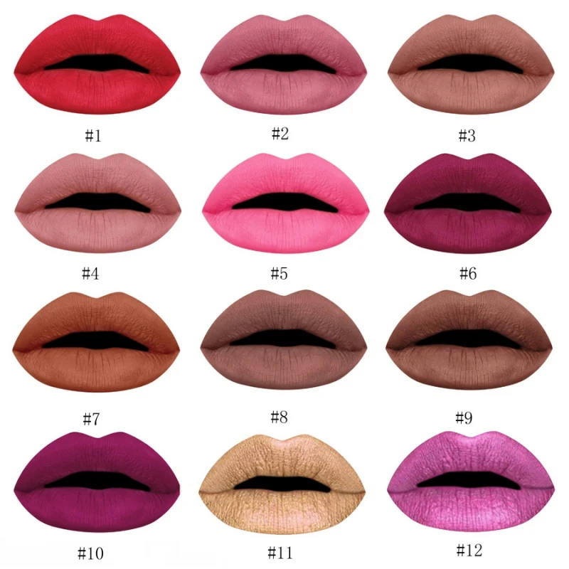 Matte Liquid Lip Gloss Long Lasting Lipstick Moisturizer Velvet Pigment Lip Glaze Beauty Makeup Cosmetics MKXJ New
