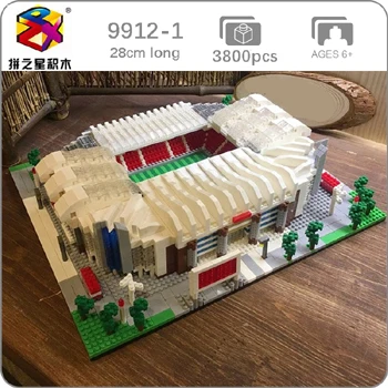 Футбол старый Траффорд Camp Nou Bernabeu San Sir стадион Реал Мадрид Барселона клуб DIY алмазное здание маленькие блоки игрушка без коробки - Цвет: Old Trafford Stadium