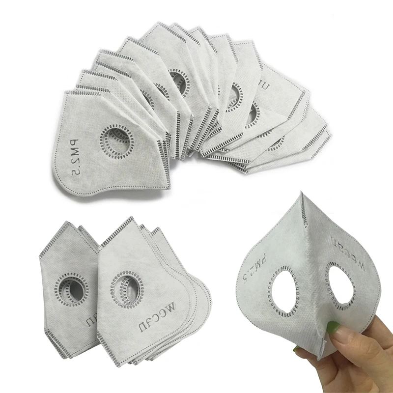 

PM2.5 Activated Carbon Dustproof Mask Filter 4 Layer Replaceable Filter For Anti Pollen Allergy Dust Mouth-muffle Respirator