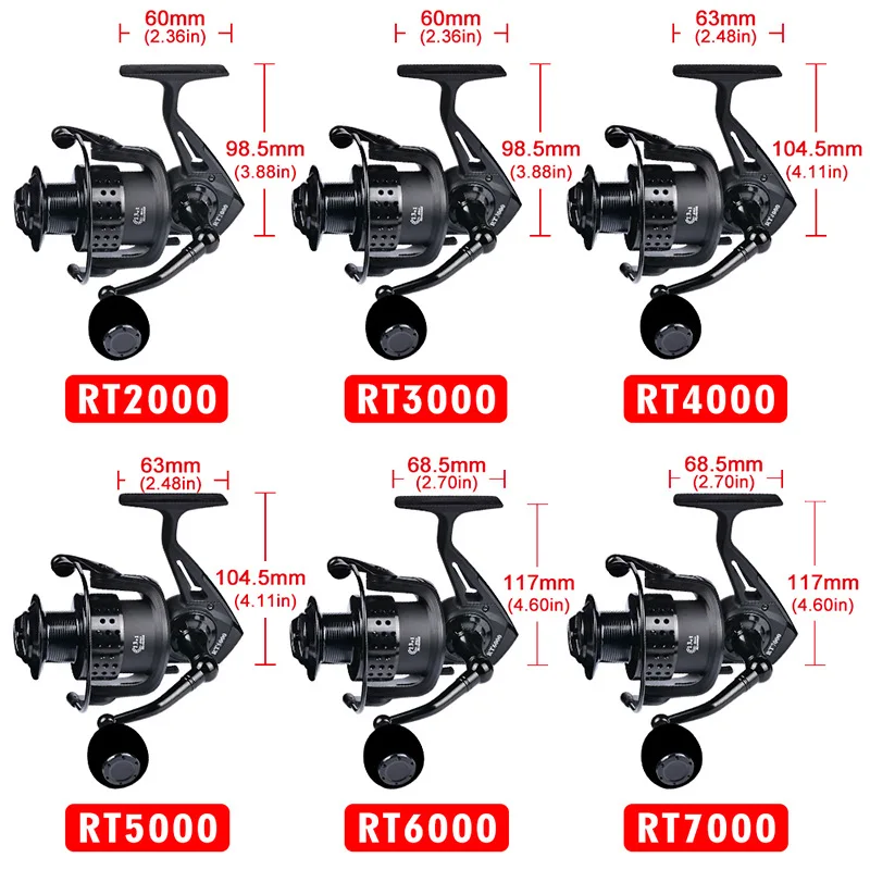 5.0:1 High Speed Series 13+1BB All Metal Rocker Fishing Reel Sea Fishing Gear Fishing Without Gap Fishing Reel RT2000-7000