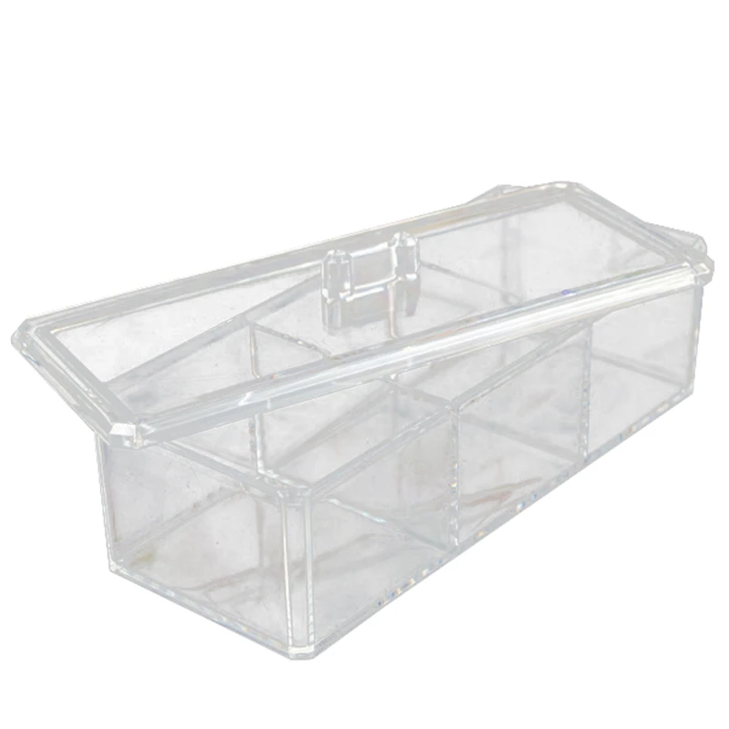 

ABUI-2 Layer Cuboids Transparent Multifunction Storage Box Detachable Combination Make Up Organiser Box