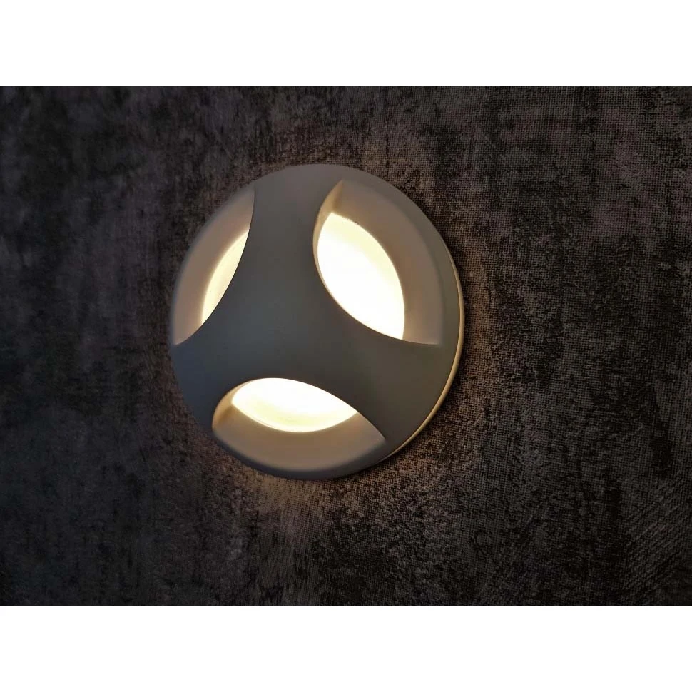 Белый круглый светодиодный светильник для освещения ступеней 5 W 3000K теплый белый