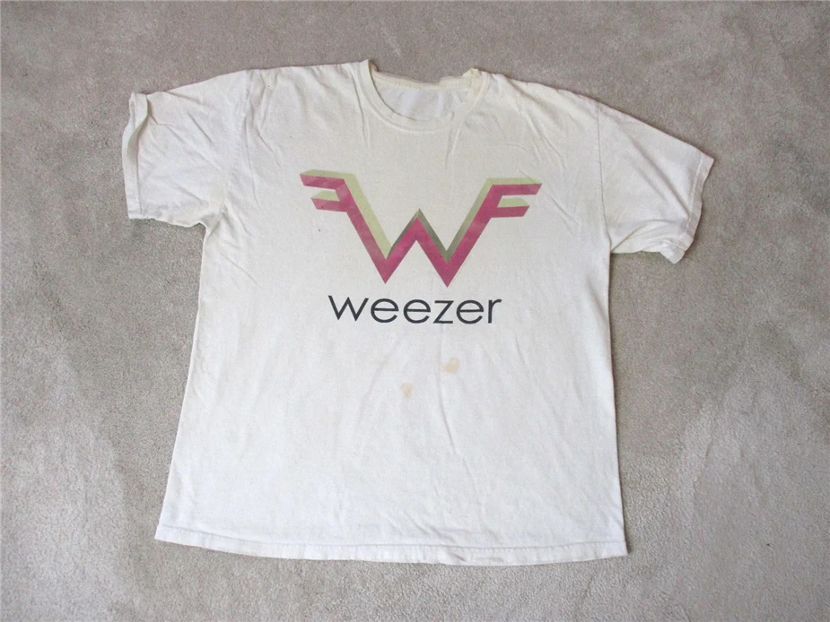 Винтажная концертная футболка Weezer для взрослых Большая белая группа Тур рок музыка Мужская 90S забавная футболка