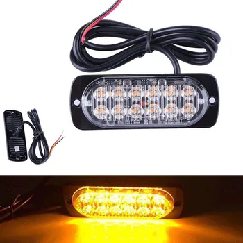 

Car Lamp Assembly Strobe Light Led Truck Side Light Emergency Beacon Warning Hazard Flash Strobe Ultra Thin 12LED Side Light