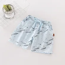 Летняя новая стильная детская одежда, хлопковые льняные дышащие шорты с принтом пятиконечной звезды для мужчин и женщин, детские шорты в Корейском стиле