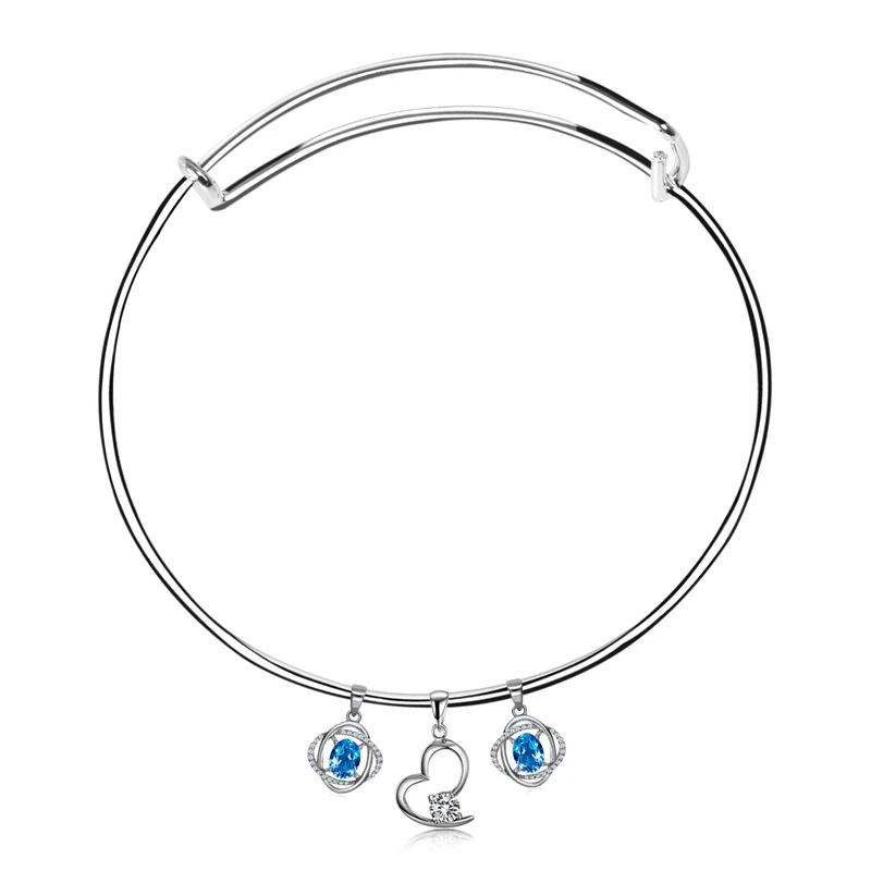 60 Pieces Expandable Bangle Bracelets Adjustable Wire Blank Bracelets for Women DIY Jewelry Making, Silver