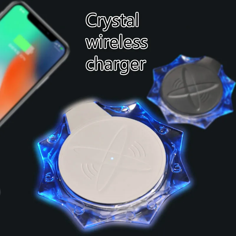 

Crystal Wireless Charging Pad Fast Charger + Type-C Receiver for Xiaomi Mi 9T Wireless Fast Charger For Xiaomi Mi 9T Pro
