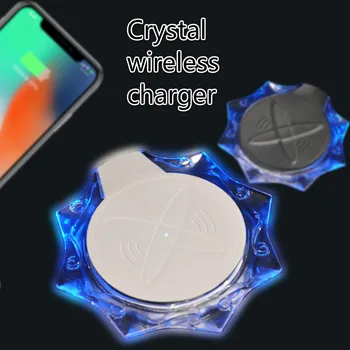 

Crystal Wireless Charging Pad+ USB Receiver Fast Charger for Samsung Galaxy A10 Phone Wireless Fast Charger