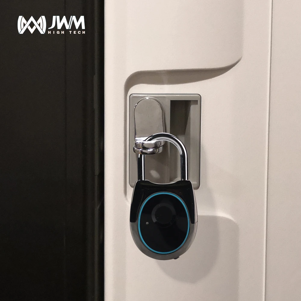 JWM Smart Door Lock Fingerprint Thumbprint Padlock Lock Keyless USB Rechargeable Door Lock Quick Unlock for Backpack Bike Drawer JWM Smart Door Lock Fingerprint Thumbprint Padlock Lock Keyless USB Rechargeable Door Lock Quick Unlock for Backpack Bike Drawer