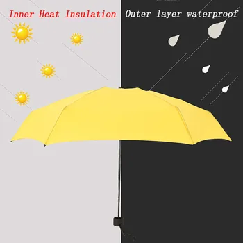 

Quality Mini Pocket Umbrella Clear Women's Umbrella Windproof Folding Umbrellas Compact Rain Female Umbrella Sunshade #Y15