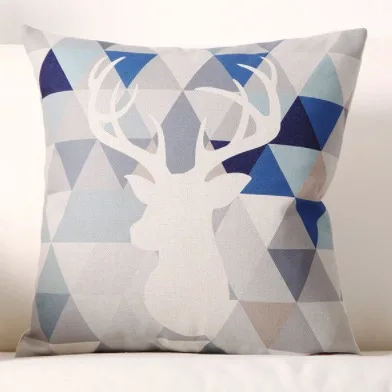 Mountain Sunset Forest Deer Pillow Cases Gift Decor Cute Kid Throw Massager Decorative Vintage Pillows Cover Home Decoration