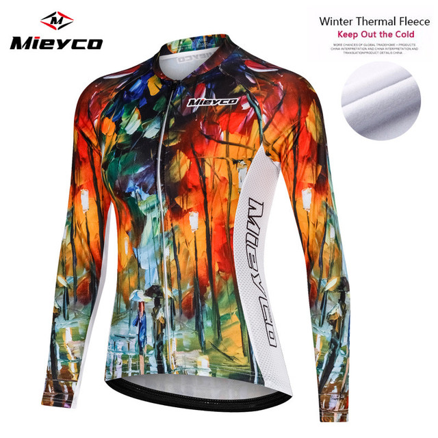 Thermal Fleece Cycling Jersey Long Sleeve 2019 Bike Shirt Reflective maillot ciclismo Downhill Cycling Shirt MTB Jersey