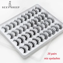 2/20 пар, натуральные накладные ресницы ручной работы, норковые ресницы, длинный макияж, натуральные норковые ресницы, накладные ресницы, норковые ресницы