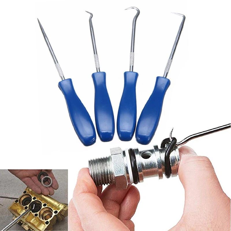 

Car Oil Seal Screwdriver 4 Pcs Set Group Pull Hook Pick Tire Stone Cleaning Tool Plus Powder Tool Car Repair O-ring Removal Tool