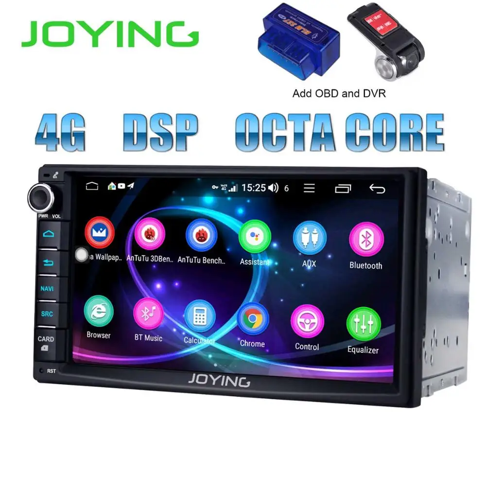Add DVR OBD Двойной 2Din " Восьмиядерный 4 Гб+ 64 Гб головное устройство Android 8,1 Универсальное автомобильное радио стерео музыкальный плеер Встроенный 4G модуль DSP Carplay - Цвет: Add DVR OBD