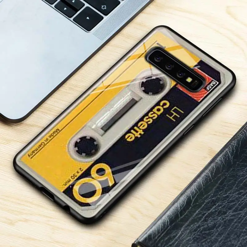 Классическая старая Кассета для samsung Galaxy Note 10 9 8 Pro S10e S10 5G S9 S8 S7 Plus Супер Яркий глянцевый чехол для телефона