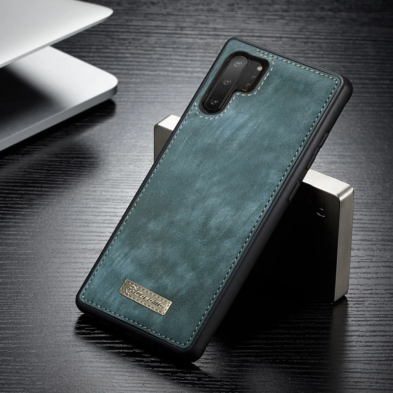 Ретро Многофункциональный кошелек на молнии чехол для samsung Note 10 10+ Съемный Магнитный Флип кожаный чехол для samsung Note 10 Plus