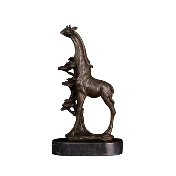 

House decoration bronze giraffe statue bronze sculpture animal giraffe figurines