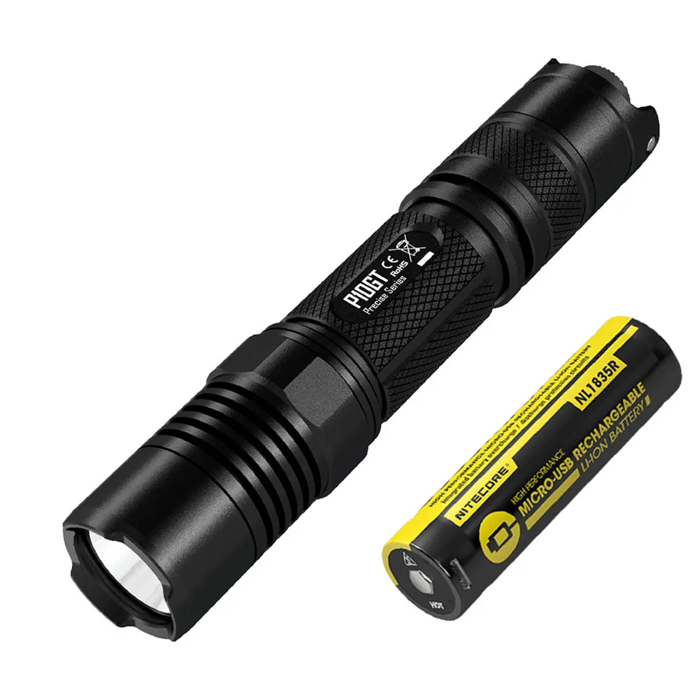 NITECORE P10GT ручной фонарь CREE XM-L2 T6 Светодиодный max 900 люмен луч расстоянии 286 метров уличный фонарик поиск спасательный маяк - Испускаемый цвет: P10GT NL1835R