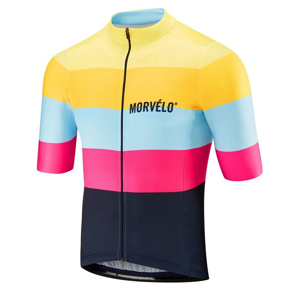 Велоспорт Джерси MORVELO профессиональная одежда для коллективного велосипеда Быстросохнущий короткий рукав набор MTB велосипедная одежда Maillot Ropa Ciclismo - Цвет: 11