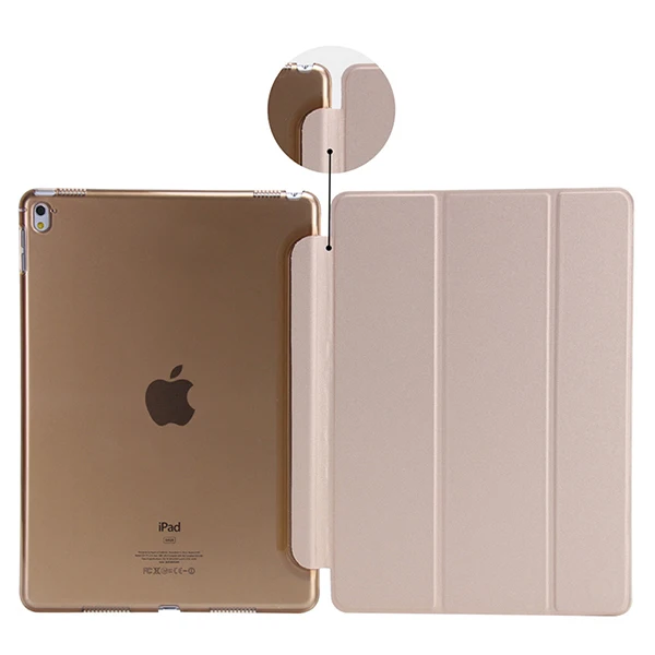 Для iPad 9,7 чехол ультра тонкий из искусственной кожи Стенд смарт-чехол для iPad 5 6 Air 1 2 5th 6th поколения со стилусом+ пленка - Цвет: Gold