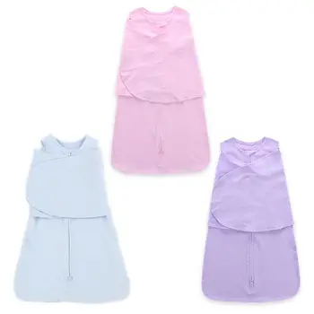 

Soft Cotton Baby Sleepsack Infants Swaddling Sleeping Bag Solid Color Wrap Cloth K1KC