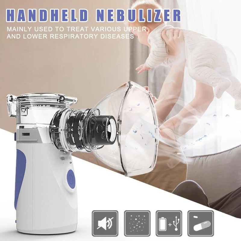 Newly Handheld Mist Nebulizer Vaporizer Portable Ultra-silent Ultrasonic Inhaler for Kids Home Use