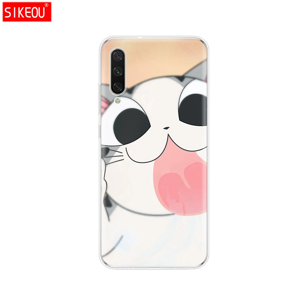 Силиконовый чехол для Xiaomi mi A3, чехол с полной защитой, мягкая задняя крышка из ТПУ, чехол для телефона s для Xio mi A3, бампер, кошечка, цветок - Color: 34126
