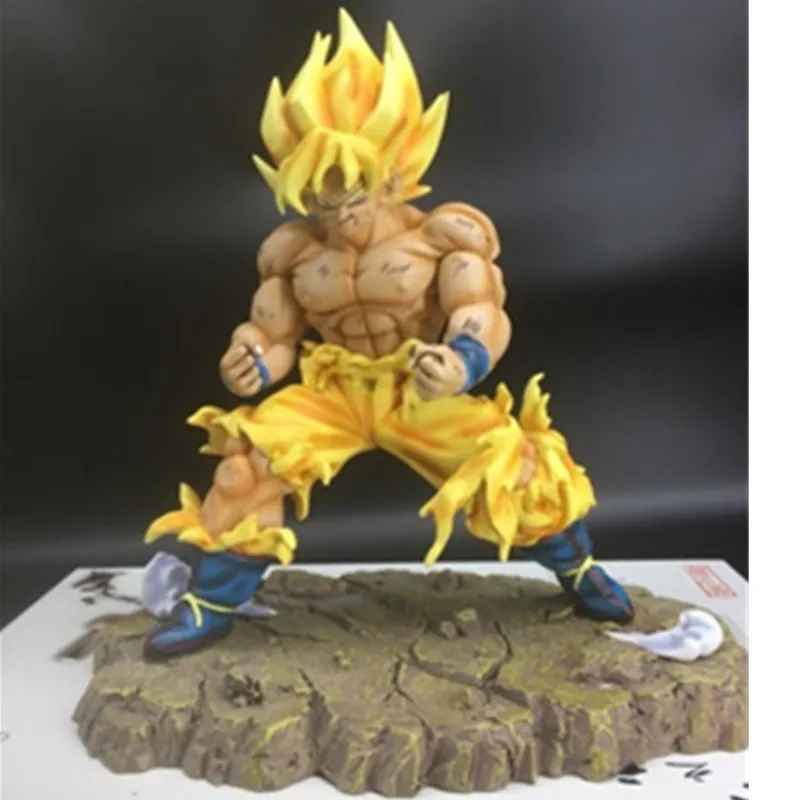 

Dragon Ball Super Saiyan 2 Son Goku Kakarotto Muscle Swell Battle Damaged Edition Kaiouken PVC Action Model Collectible Toy G541