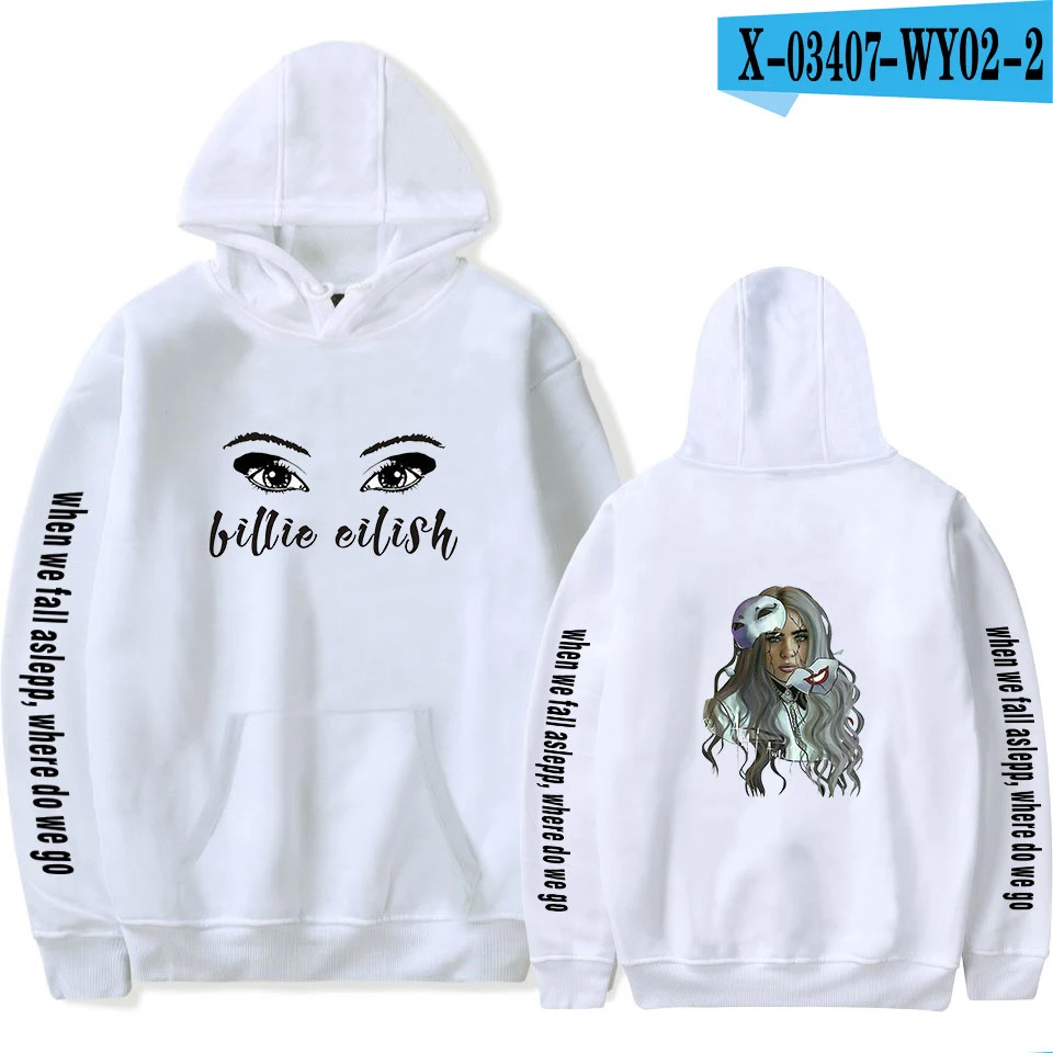 As picture Модная новинка Billie Eilish 2D теплая толстовка с капюшоном для женщин и мужчин; Повседневная Толстовка; сезон осень-зима; популярный детский Розовый пуловер в стиле знаменитостей - Цвет: As picture