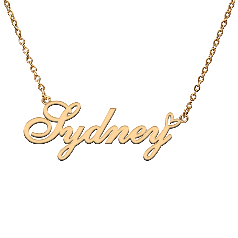 

God with Love Heart Personalized Character Necklace with Name Sydney for Best Friend Jewelry Gift