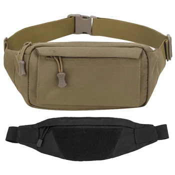 

AUAU-2 Pcs Men'S Pockets Wild Oxford Cloth Mini Pocket Travel Small Mobile Phone Bag, Khaki & Black