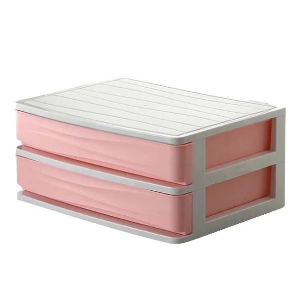 Pink-2 layer Splicable ящик для макияжа Organiz домашняя коробка для хранения настольный контейнер для сортировки офисный файл коробка для хранения мелочей - Цвет: Pink-2 layer