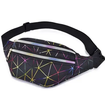 

Pink Silver Fashion Waist Bags Chest Belt Bag Phone Pouch Bag Fanny Pack Laser Chest Bag Hot Sale 2020 New High Quality Cheap