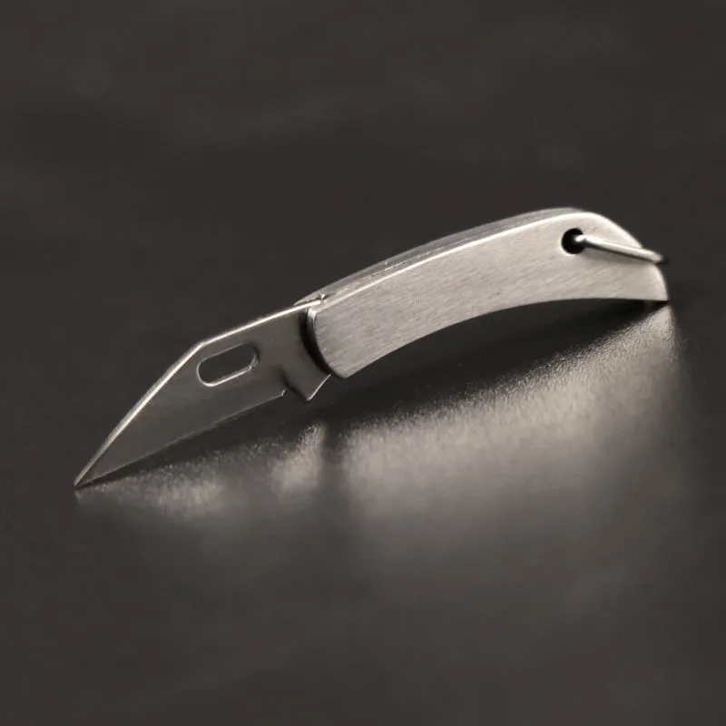 Лезвие из нержавеющей стали мини нож брелок для ключей ручной работы карманный складной нож открытый ящик нож с подвесным ножом