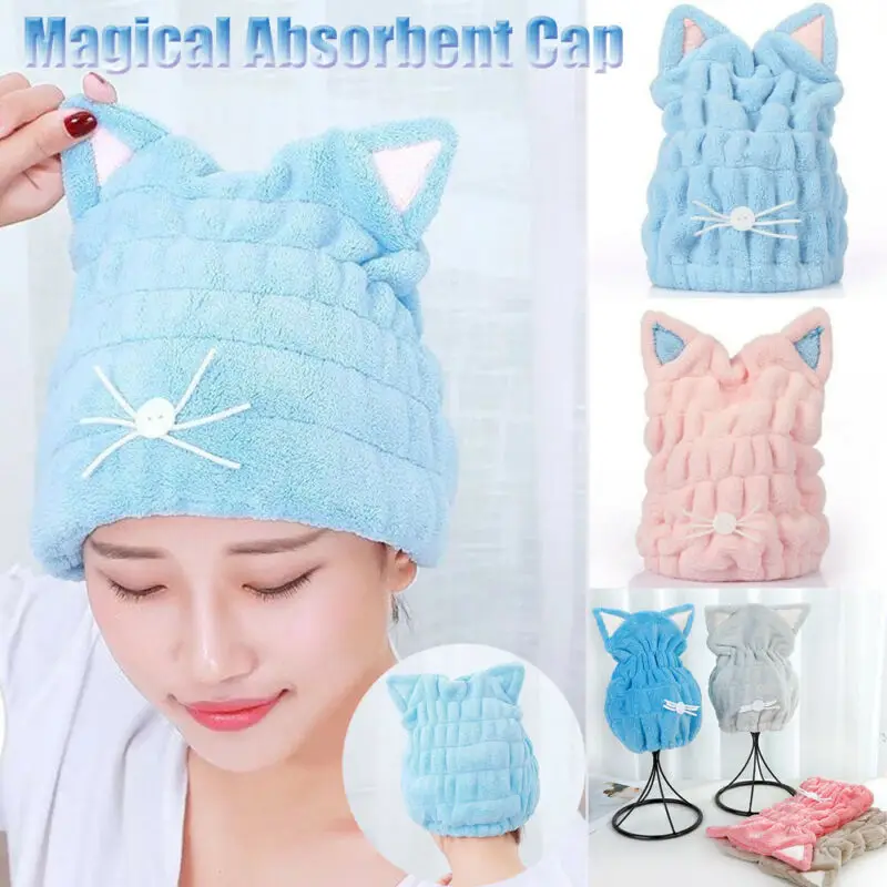 Шапочка из микрофибры для волос мягкое полотенце ухода быстросохнущая шапка