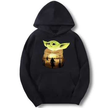 

The Mandalorian Star Wars Movie Fashion Hoodies Mens The Child Baby Yoda Kawaii Sweatshirt Kawaii Hip Hop Print Hoody Unisex