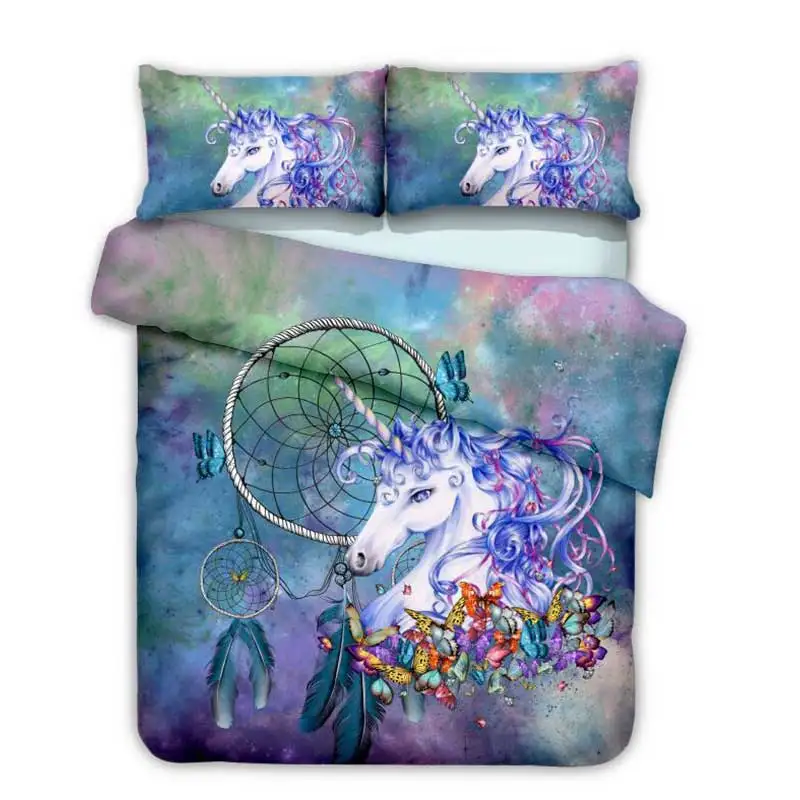 

Bedding Quilt Cover Pillowcase Set 3d Dreamy Unicorn High Quality Quilt Duvet Cover 175 * 218cm 200 * 200cm 210 * 210cm