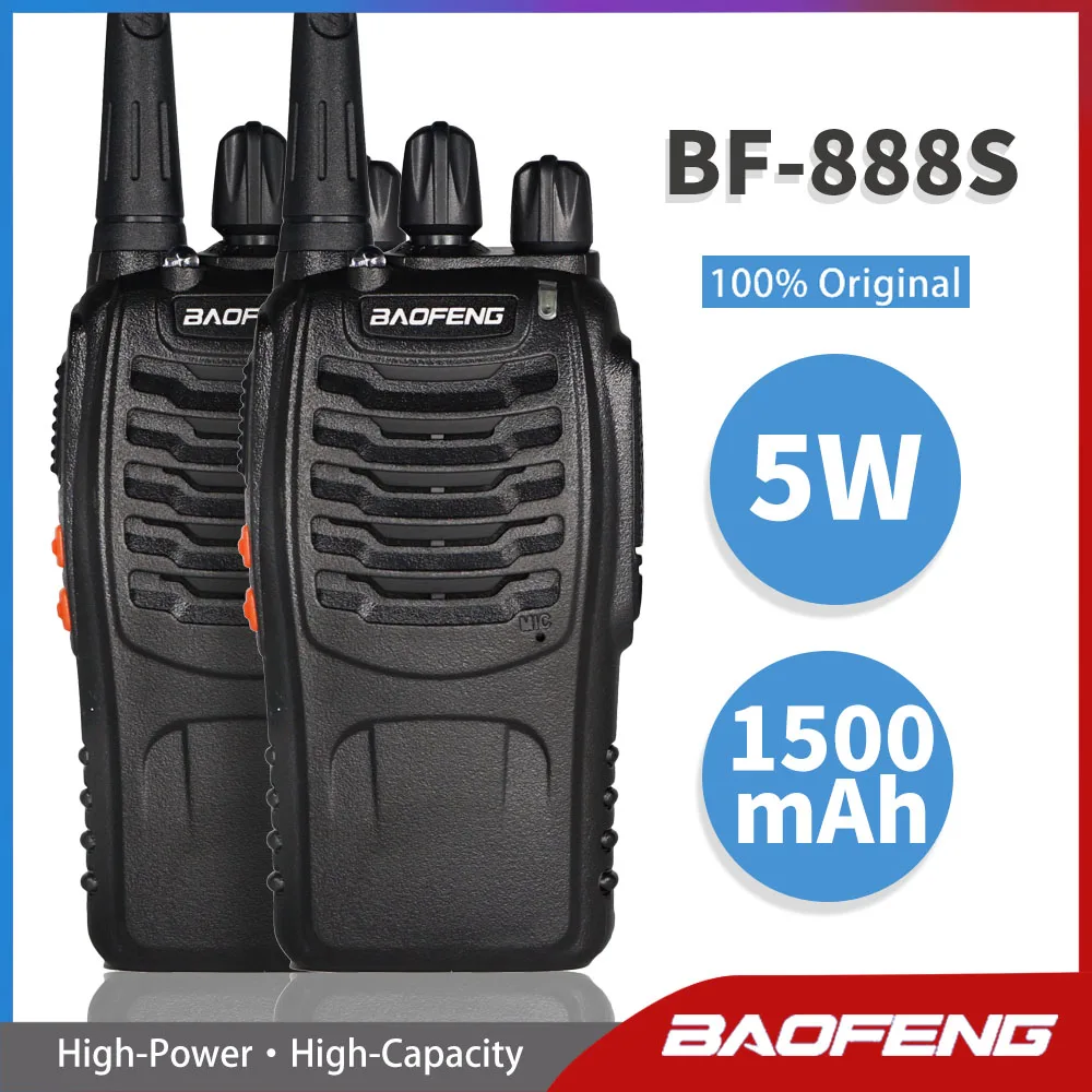 2 шт. Baofeng BF-888S мини рация BF 888S 5 Вт двухстороннее радио UHF 400-470 МГц Портативный HF FM трансивер BF-888S USB зарядное устройство