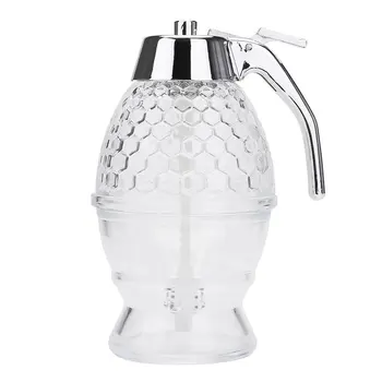 

Squeeze Bottle Honey Jar Container Bee Drip Dispenser Kettle Storage Pot Stand Holder Juice Syrup Cup Kitchen Accessories
